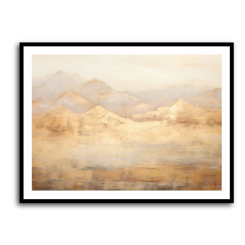 Gold Mountains Abstract 3 Wall Art