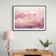 Gold Peaks On Pink Abstract Wall Art