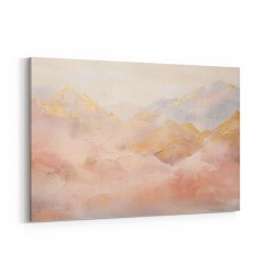 Gold Peaks On Pink Abstract 2 Wall Art