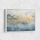 Gold Peaks On Blue 4 Abstract Wall Art