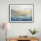Gold Peaks On Blue 4 Abstract Wall Art