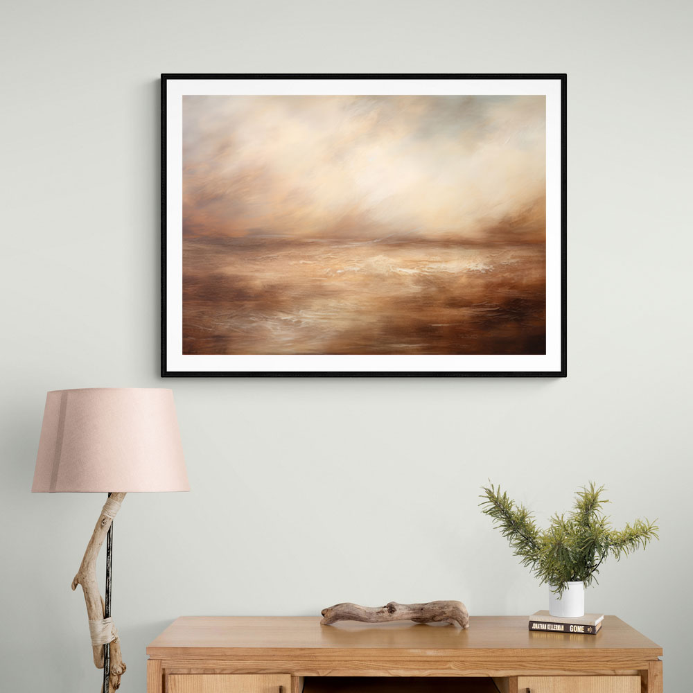 Seascape Brown Abstract Wall Art
