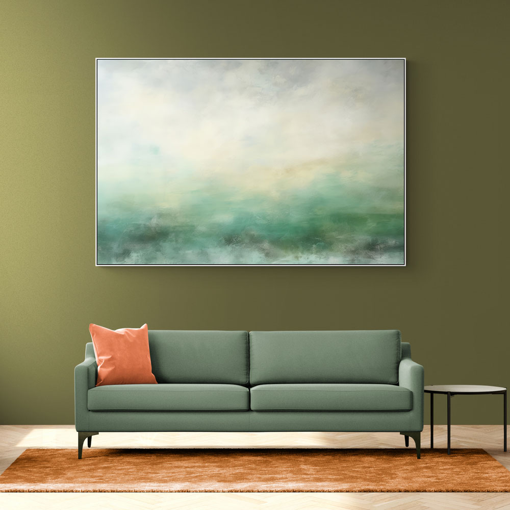 Seascape Green Abstract Wall Art