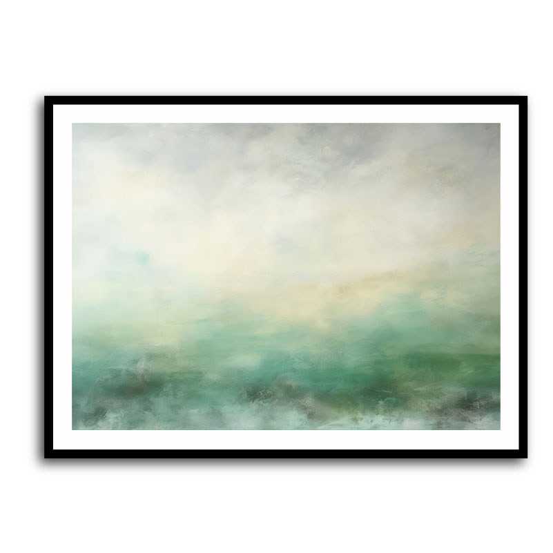 Seascape Green Abstract Wall Art