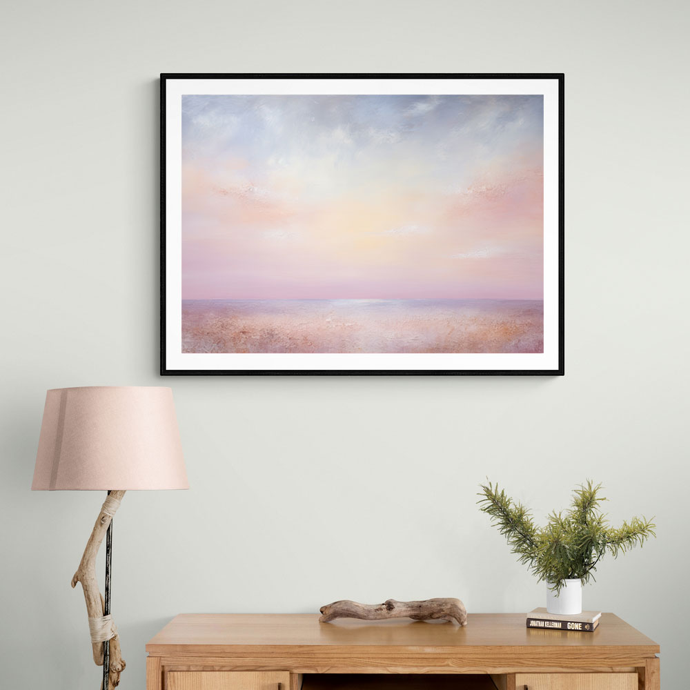 Seascape Pink Abstract Wall Art