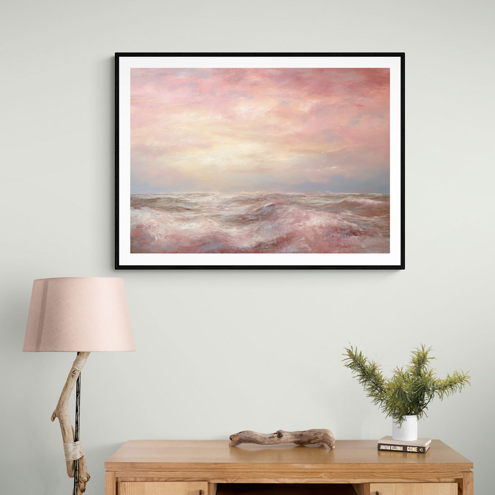 Seascape Pink Abstract 2 Wall Art