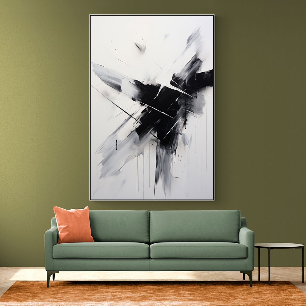 Black Brush Strokes 10 Abstract Wall Art