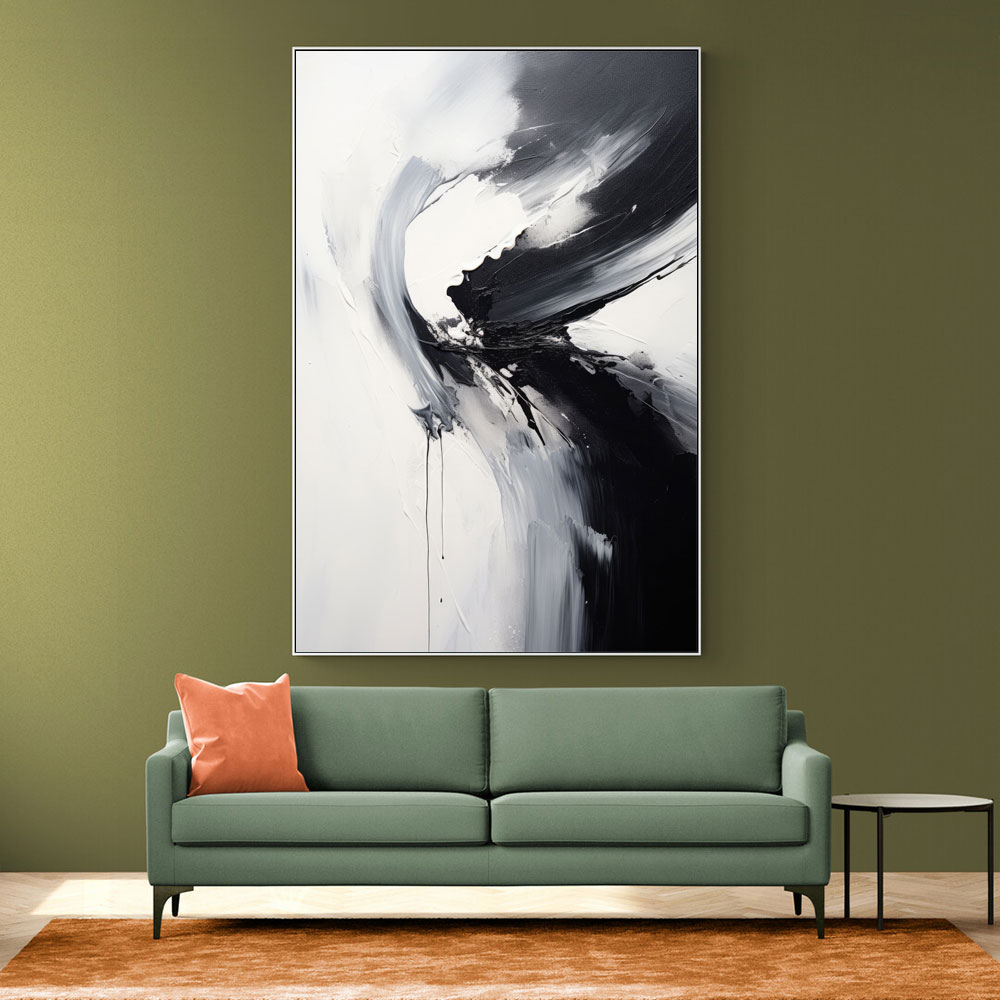 Black Brush Strokes 12 Abstract Wall Art