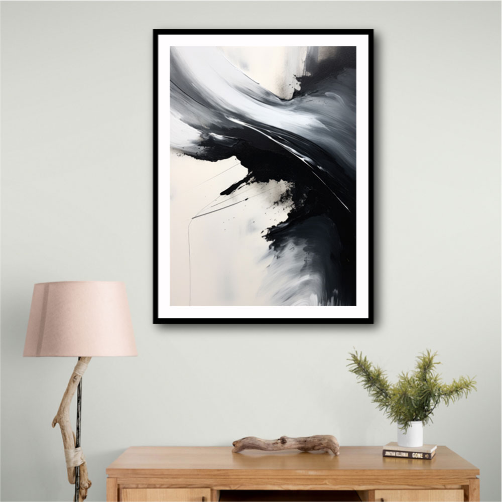 Black Brush Strokes 13 Abstract Wall Art