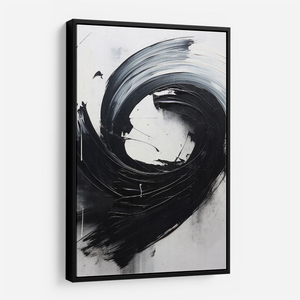 Black Brush Strokes 14 Abstract Wall Art