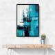 Teal Stoke Abstract 1 Wall Art