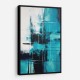 Teal Stoke Abstract 1 Wall Art