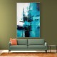 Teal Stoke Abstract 1 Wall Art