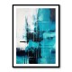 Teal Stoke Abstract 1 Wall Art