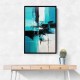Teal Stoke Abstract 2 Wall Art