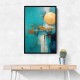 Teal Stoke Abstract 3 Wall Art