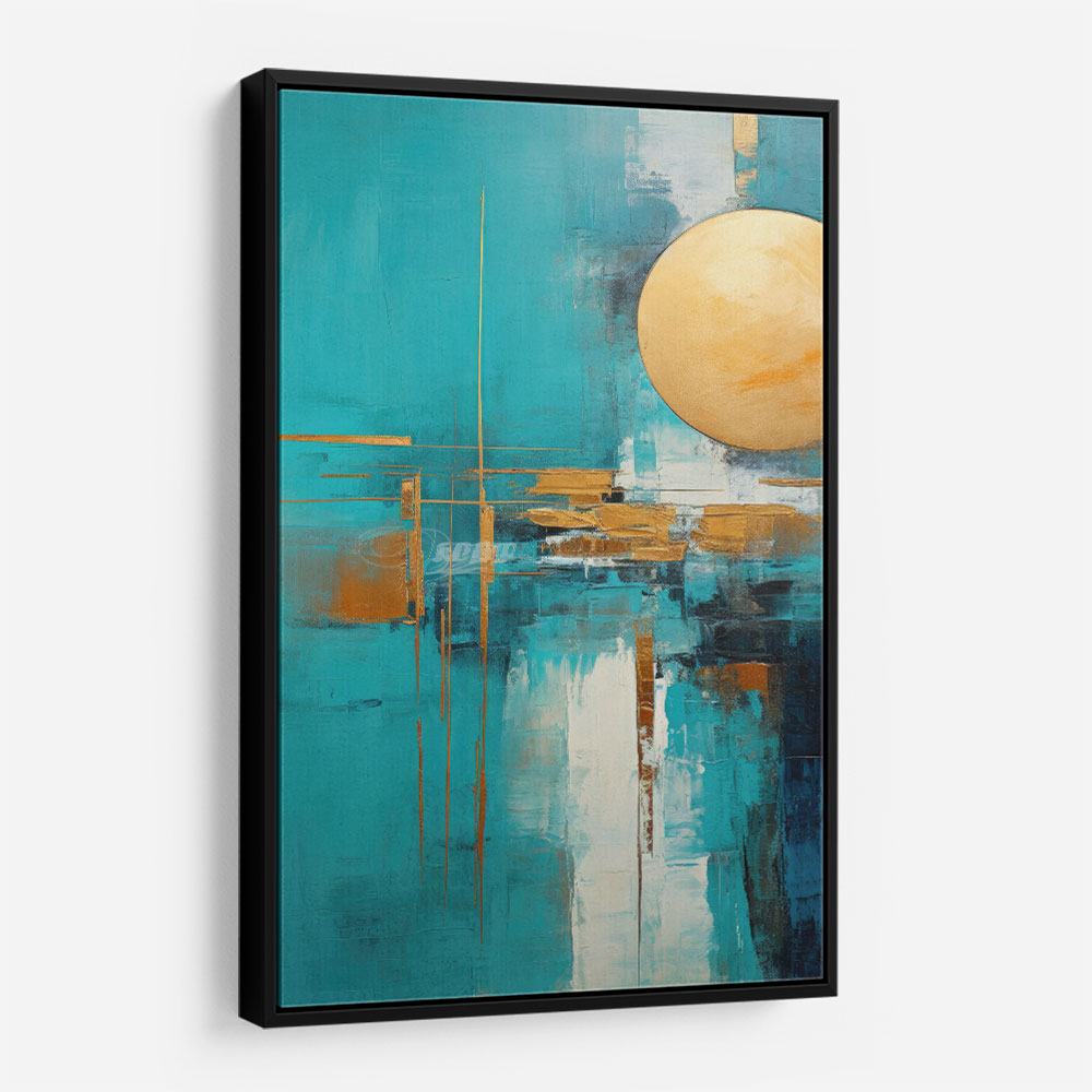 Teal Stoke Abstract 3 Wall Art