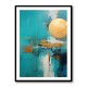 Teal Stoke Abstract 3 Wall Art