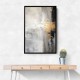 Silver Black & Gold Texture Abstract Wall Art