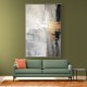 Silver Black & Gold Texture Abstract Wall Art