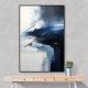 Blue & Black Stroke Abstract Wall Art