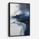 Blue & Black Stroke Abstract Wall Art