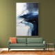 Blue & Black Stroke Abstract Wall Art