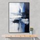 Blue & Black Stroke Abstract 1 Wall Art