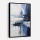 Blue & Black Stroke Abstract 1 Wall Art