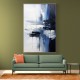 Blue & Black Stroke Abstract 1 Wall Art