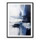 Blue & Black Stroke Abstract 1 Wall Art