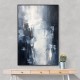 Blue & Silver Tones Abstract Wall Art