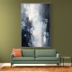 Blue & Silver Tones Abstract Wall Art