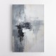 Silver & Black Strokes 2 Abstract Wall Art