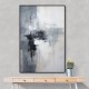 Silver & Black Strokes 2 Abstract Wall Art