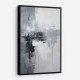Silver & Black Strokes 2 Abstract Wall Art