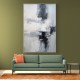 Silver & Black Strokes 3 Abstract Wall Art