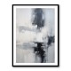 Silver & Black Strokes 3 Abstract Wall Art