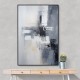 Silver & Black Strokes 4 Abstract Wall Art