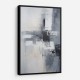 Silver & Black Strokes 4 Abstract Wall Art