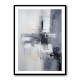 Silver & Black Strokes 4 Abstract Wall Art