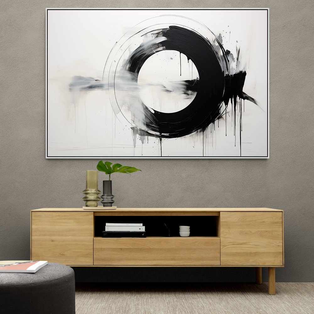 Black Circle 2 Abstract Wall Art