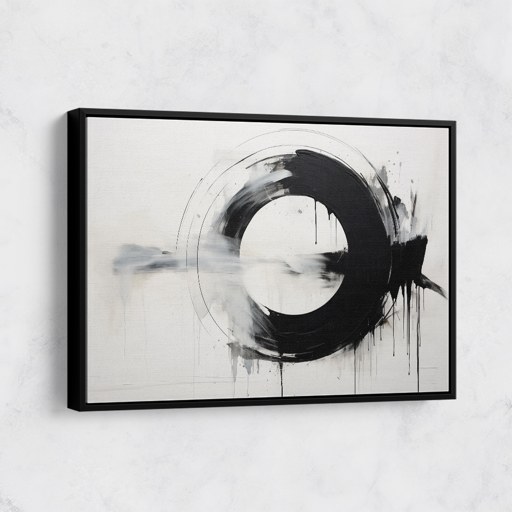Black Circle 2 Abstract Wall Art