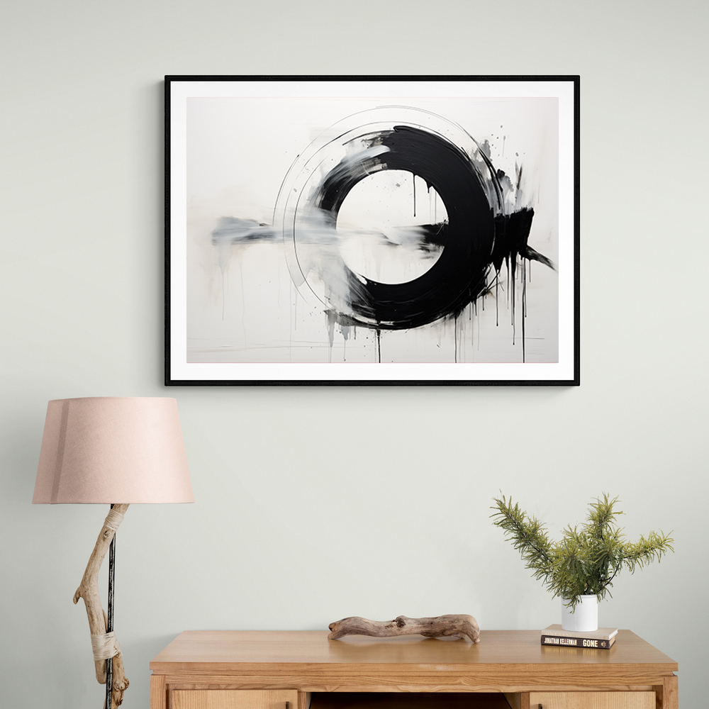 Black Circle 2 Abstract Wall Art