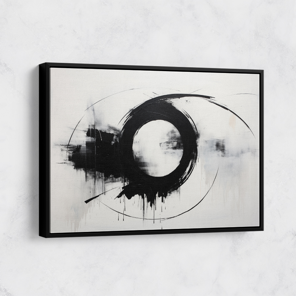 Black Circle 3 Abstract Wall Art