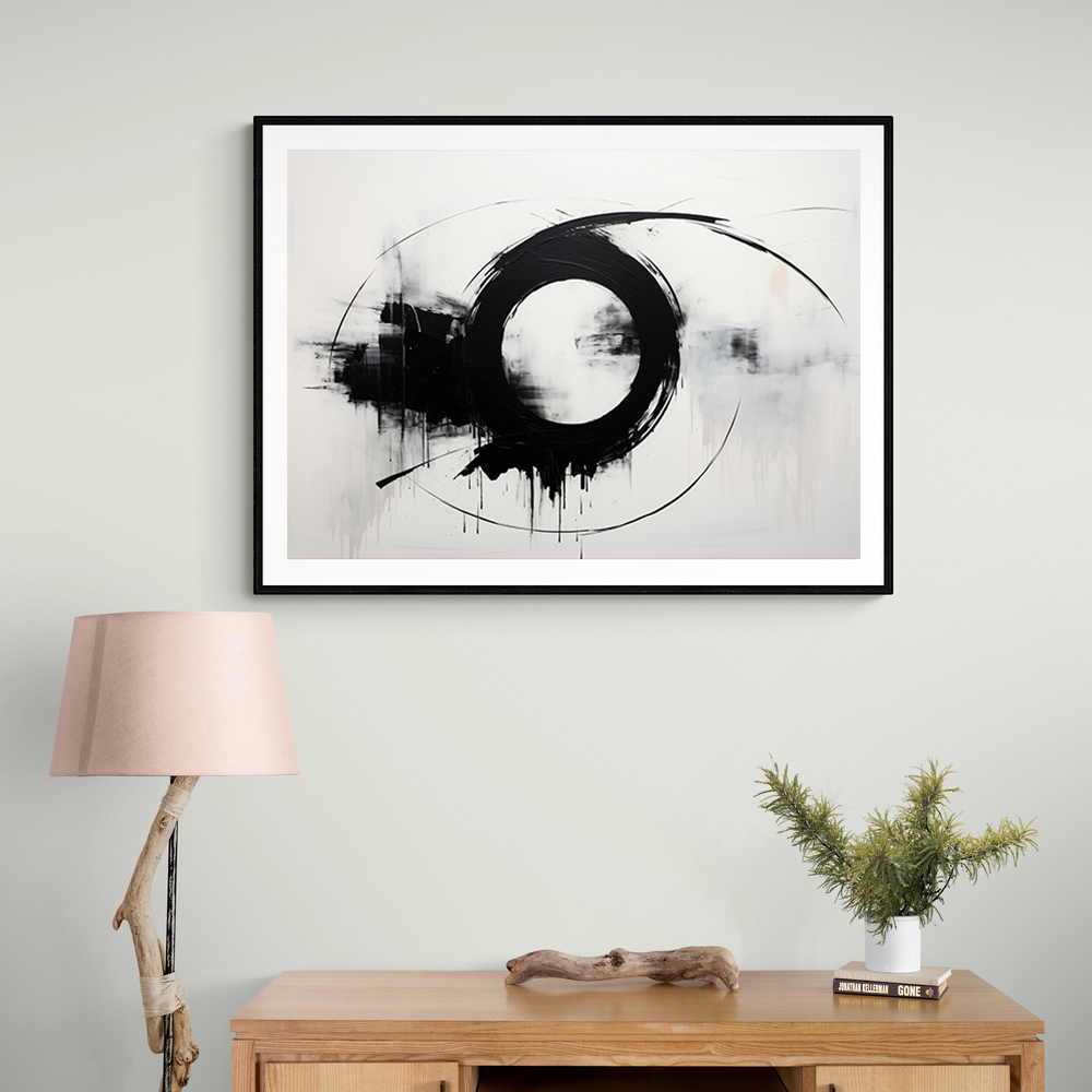 Black Circle 3 Abstract Wall Art