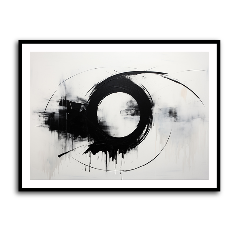 Black Circle 3 Abstract Wall Art