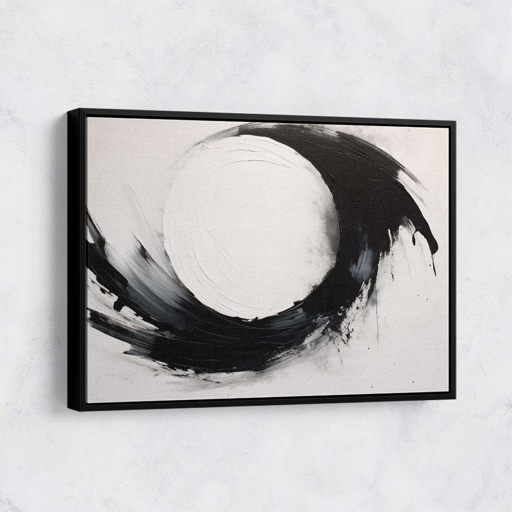 Black Circle 4 Abstract Wall Art