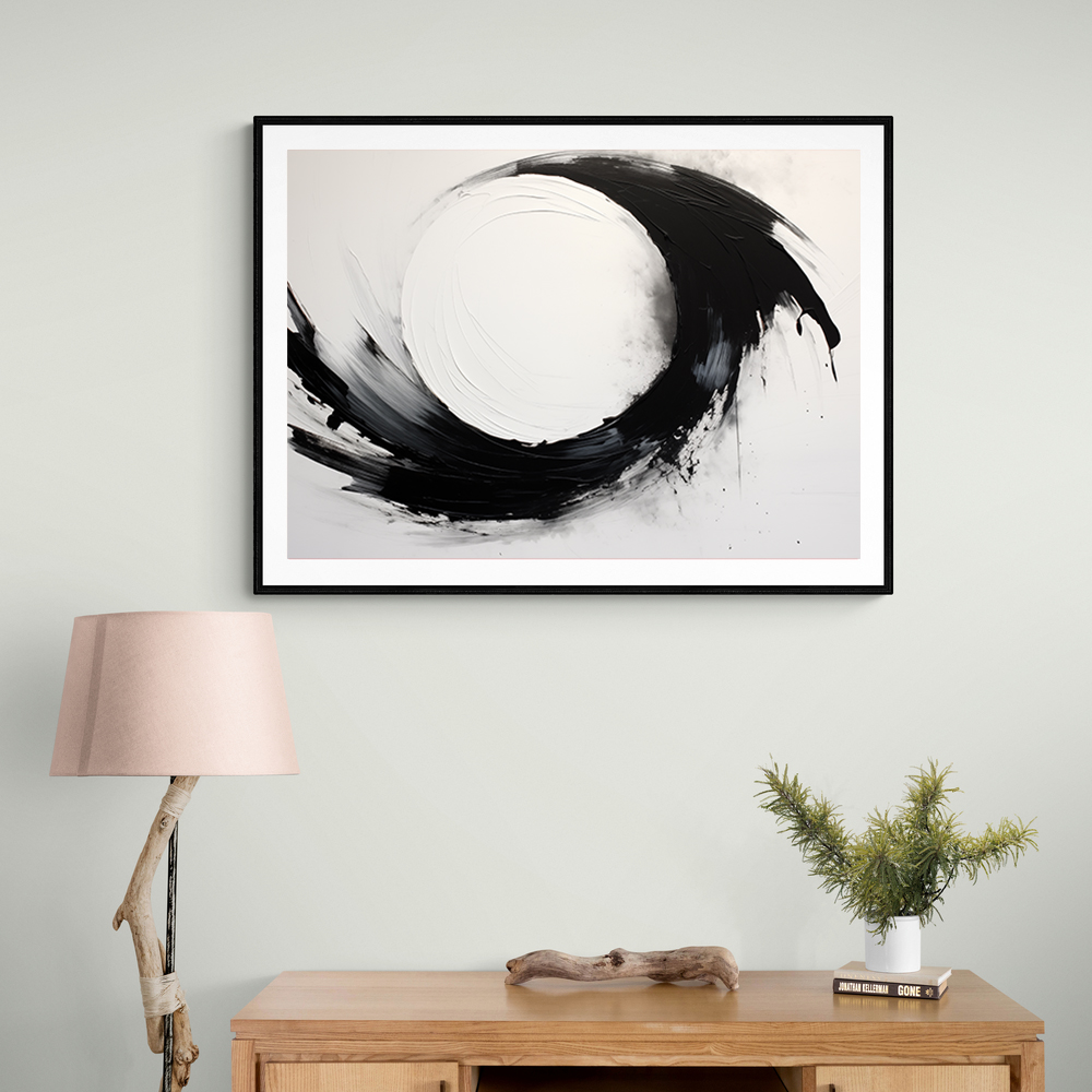 Black Circle 4 Abstract Wall Art