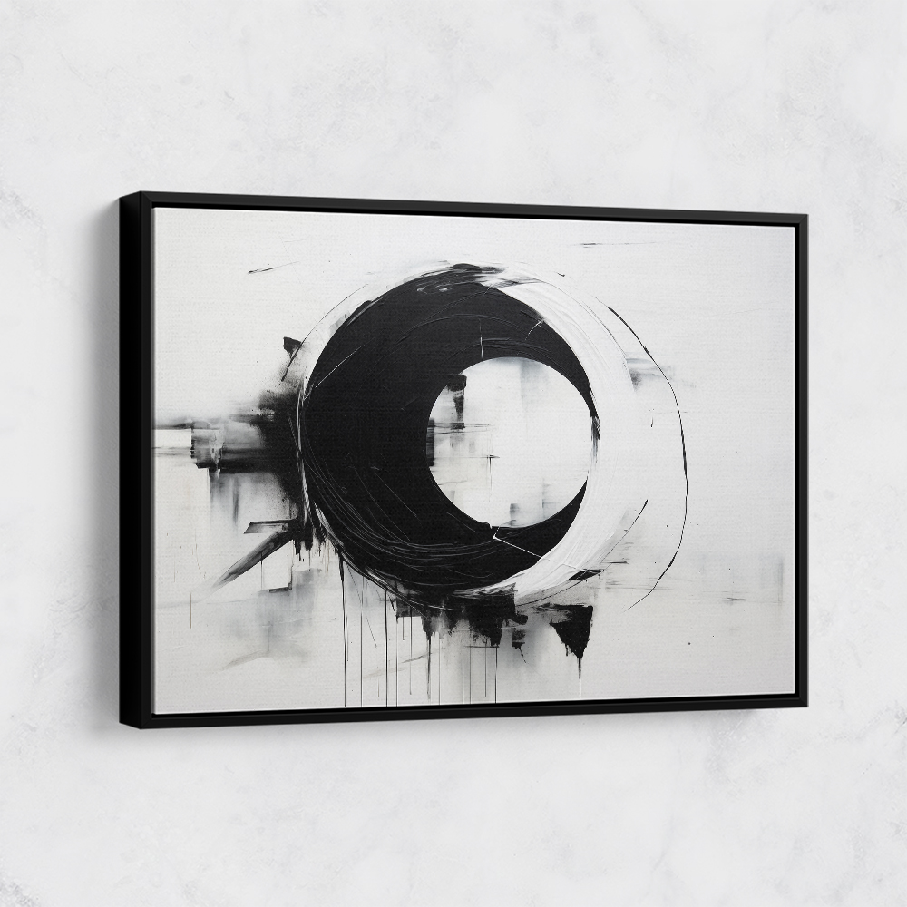 Black Circle 5 Abstract Wall Art